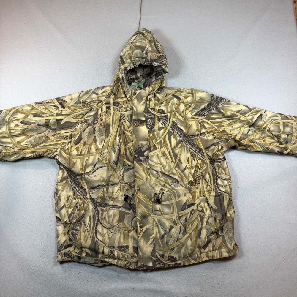 Ducks Unlimited Jacket Mens 2XL DU-TIM 1276 Wetlands Camo Reversible Whitewater